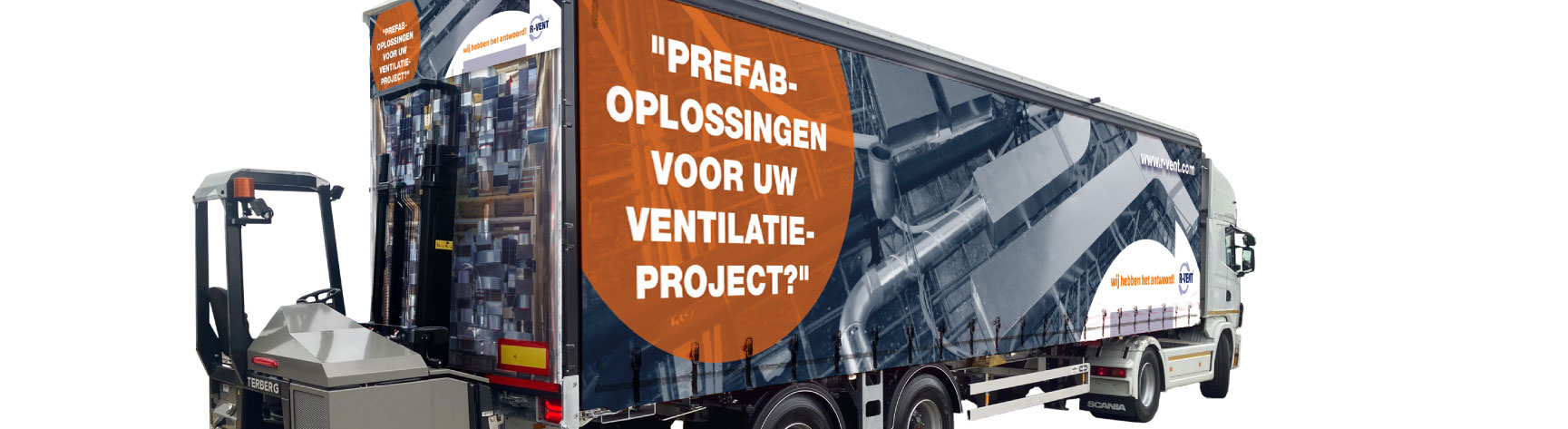 Vrachtwagen vervoer voor prefab ventilatie oplossingen